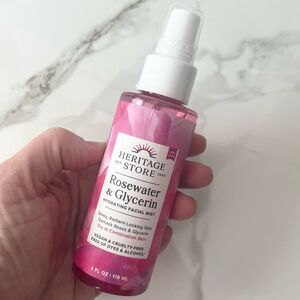 Heritage Store Rosewater & Glycerin Hydrating Facial Mist 4 oz New